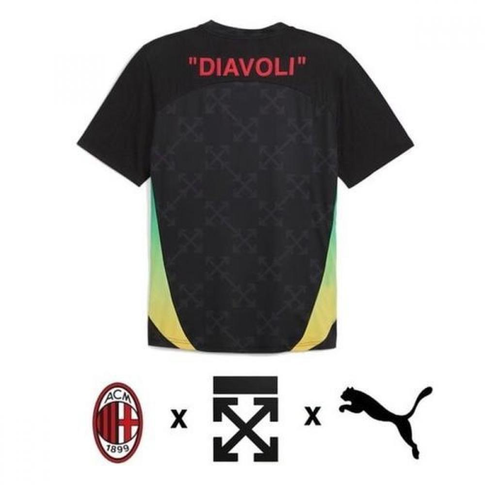 Puma Ac Milan Off White Acm X Off White Pre Match Jersey Short Sleeve Jersey PreMatch Ss Jersey