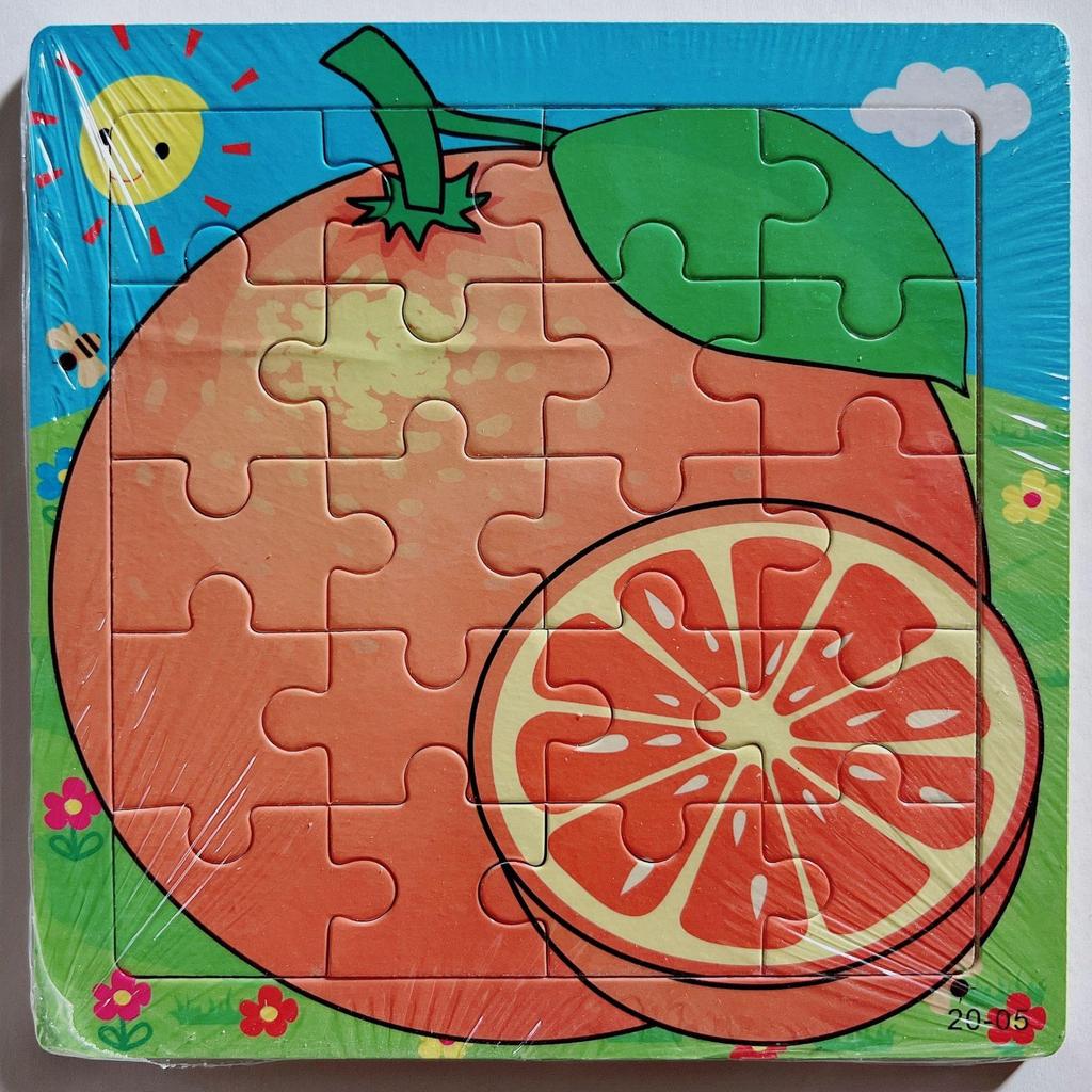 20-Piece Wooden Kids' Puzzle Board - Cartoon Animals