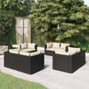Day and Night - Day and Night Garden Furniture Set 8 Pieces and Black Synthetic Rattan Cushions