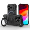 iPhone 17 Pro Max Armor Case, MagSafe-Resistant, with Stand, Black