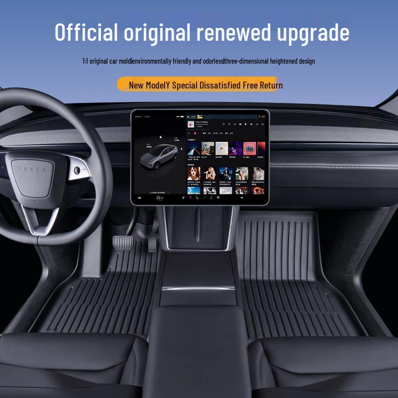 Eco-Friendly TPE All-Weather Floor & Trunk Mats for Tesla Model Y
