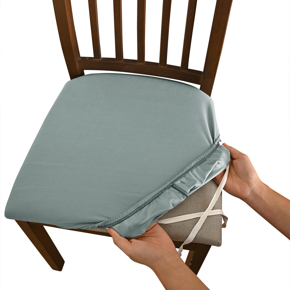

1PC Waterproof chair cover chair seat cover for dinding room high-quality Chairs for kitchen Christmas home decoration светло-серый