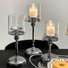Chinese Style Light Luxury Glass Candlestick: High-Value Home Decoration