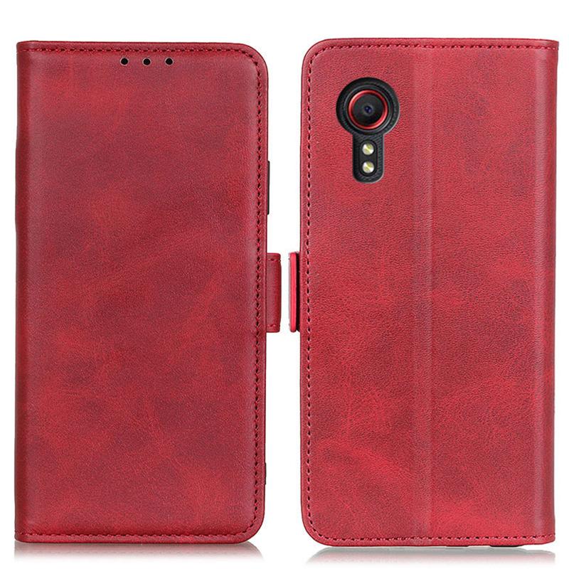 For Samsung Galaxy Xcover7 Leather Folio Wallet Case Stand Protective Flip Phone Cover