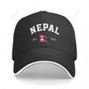 Baseball Cap Nepal EST Independence Day Unisex Women Unisex Hip Hop Sandwich Caps Snapback Golf Hat Fishing