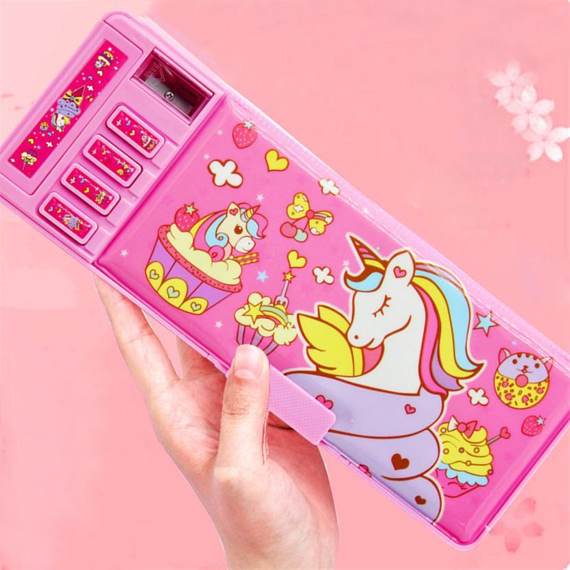Pencil Case  Password Pen Case Unicorn Kawaii Pencilcases Multifunctional Pencil Box Korean School Stationery