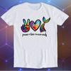 Peace Love Mermaid Lesbian Gay LGBTQ Pride Tee Meme Movie Music Cool Funny Gift T Shirt E1155
