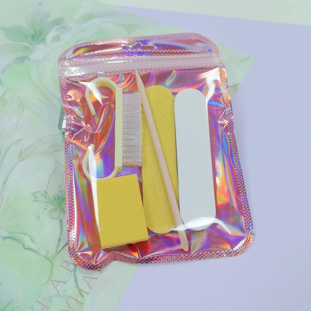 Portable PVC Cuticle Scraper & Nail Clipper Set - Nail Art Tool Kit