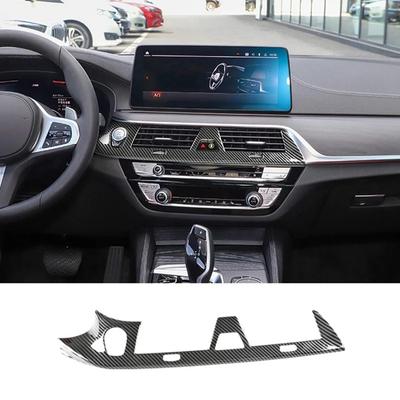 Para -BMW Serie 5 G30 2018-2022 Fibra de Carbono Consola de Coche Salida de Ventilación de Aire Acondicionado Cubierta Embellecedora Marco Pegatina