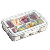 Food Storage Box Snack Box Container with Lid Large Capacity BPA Free Transparent Design Easy to Clean Divided Serving Tray