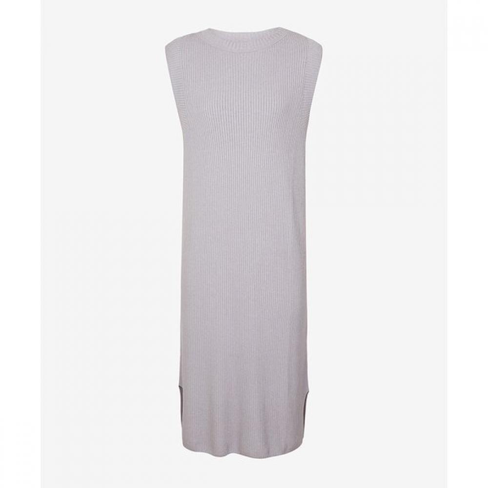2nd Skin Air Knit Rib Sleeveless Dress Aewsd0410 ash gray/FREE