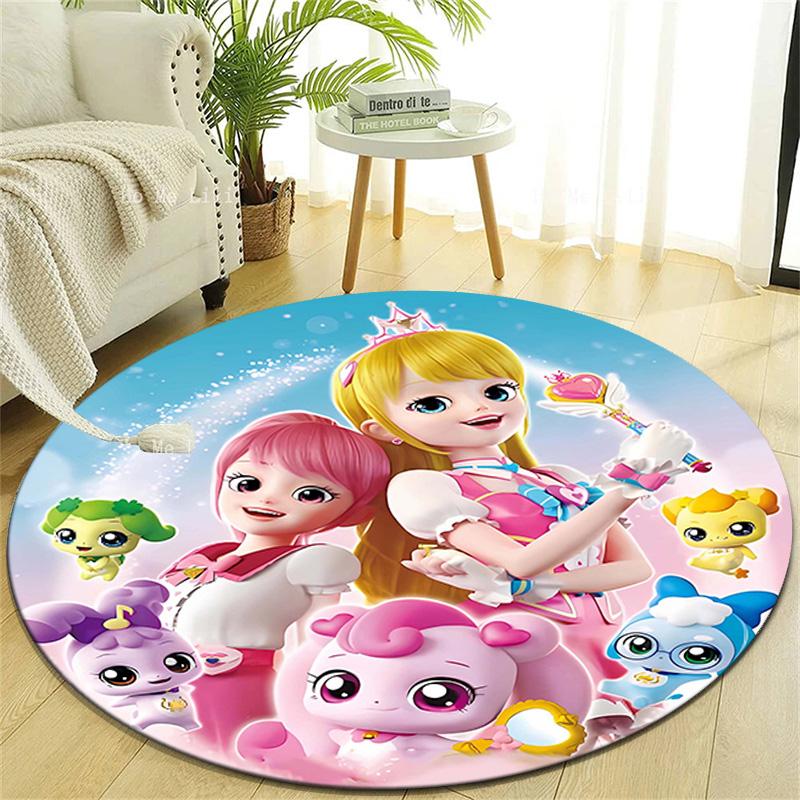 1pc Catch Teenieping Magic Sweethear (7) Design Printed Area Round Carpet for Bedroom Living Room Home Decor Rugs Mat Non Slip Mat Rug for Bedside
