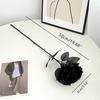 1pc Pure Black Rose Mock Bouquet Halloween Horror Gothic Dark Decor Immortal Flowers  Plastic Flowers