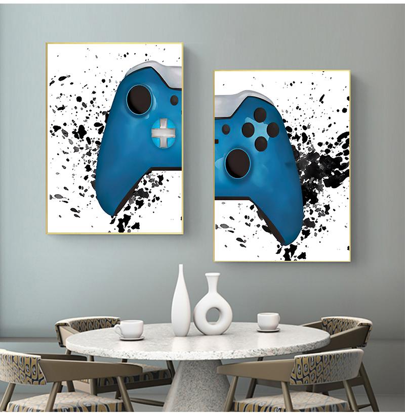Gaming Boys Wall Art Canvas Painting Pictures Video Game Geek Art Posters and Prints Wall Pictures Gamer Gift Gaming Room Decor No Frame