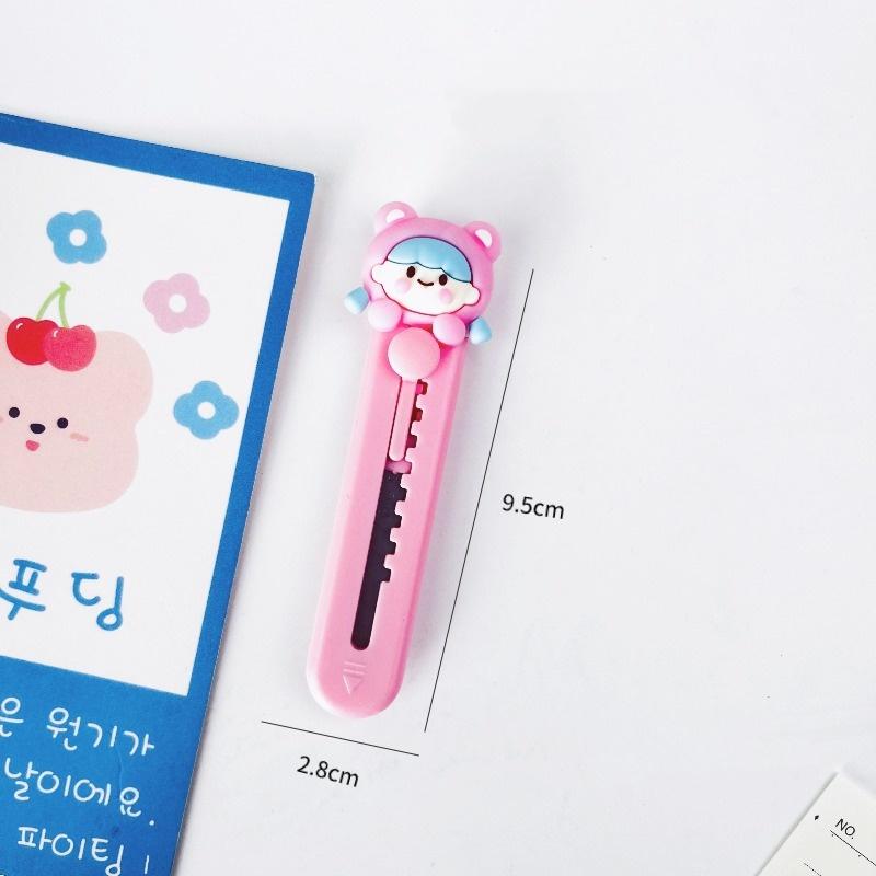 Paper Cutting Knife Retractable Student Stationery Knife Mini Utility Knife Cartoon For School Home Art Projects
