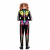 Kids Halloween Rose and Print Jumpsuit Costume for Stage Performance