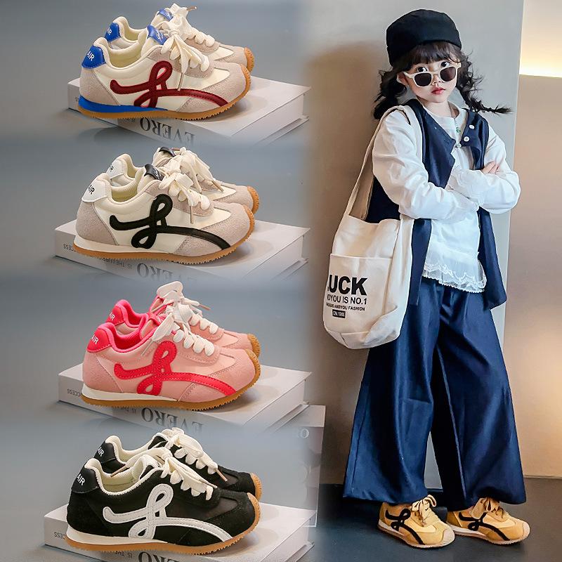 2025 Spring Popular Leather Sports Shoes Boys Baby Soft Sole Non-slip Casual Shoes Girls Fashion Forrest Gump Shoes