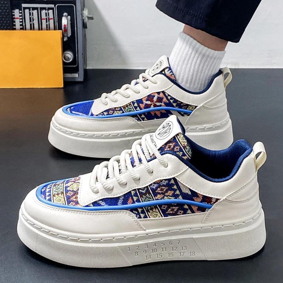 Frühling Neue Trendige Mode Vielseitig Retro Dicke Sohle Bequem Flach Lässig Herrenschuhe Turnschuhe für Männer Herrenschuhe