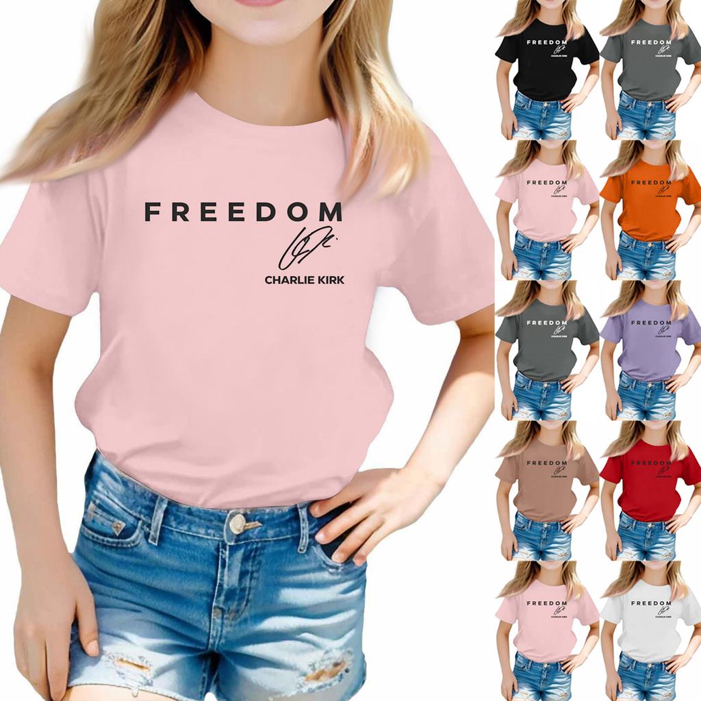 Toddler Girl Boy T-Shirts Kids Top Boys And Girls Printed Short Sleeved T-shirt 1-12Y Summ