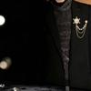 Elegant Women Pearl Snowflake Chain Tassels Brooch Gifts  Chain Pin Jewelry Accessories Exquisite Clothes Brooches