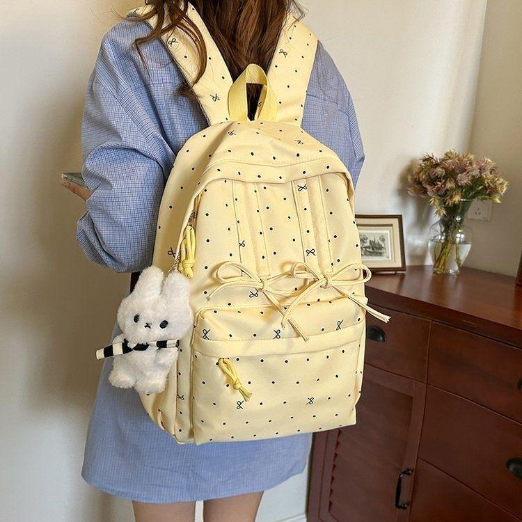 Schoolbag Japanese ins new high-value fresh and sweet cute printed backpack girl simple large-capacity backpack