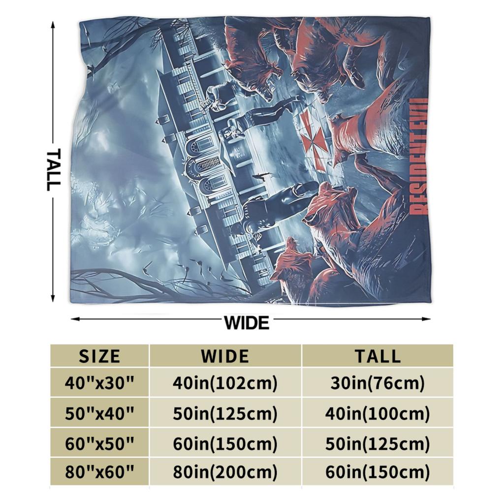 Source Residents Evils  Village   Blanket Flannel Spring Autumn   Multifunction Soft Throw Blankets for Sofa Office Rug Piece