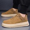 New autumn British retro casual leather platform heightening non-slip sports shoes
