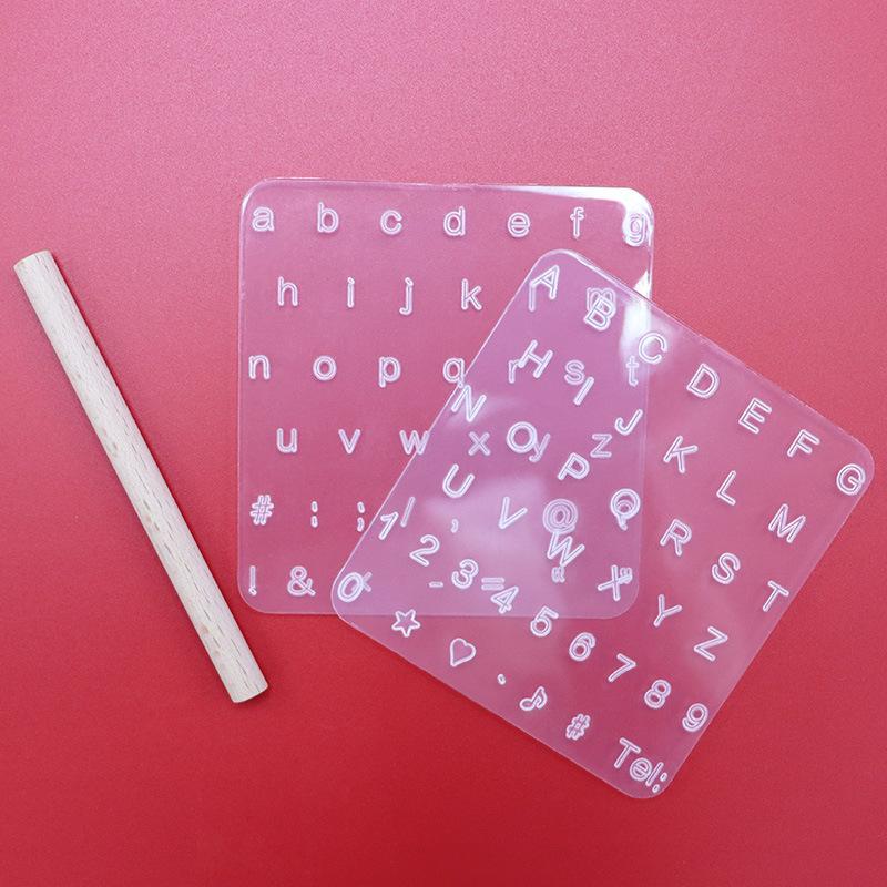 3 Piece Set Craft Leather Stamping Board Letter Number Engraved Emboss Pattern Hand-knocked Stamper Mold DIY Leathercarft Tool
