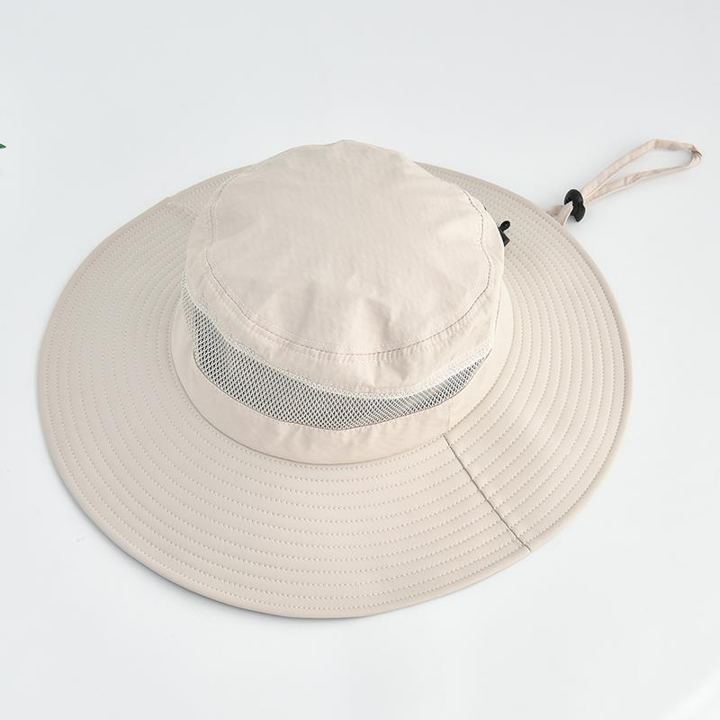 Unisex Breathable Mesh Panel Bucket Hat, Spring Summer UV Protection Sun Hat, Lightweight Outdoor Cap for Work Travel Hiking