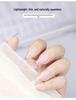 Traceless Oval Flower Nail Tips - Frosted Half-Cover
