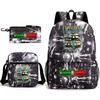 Tongtongsahur cartoon primary school students backpack three-piece set abstract foreign Shanhaijing children's schoolbag L