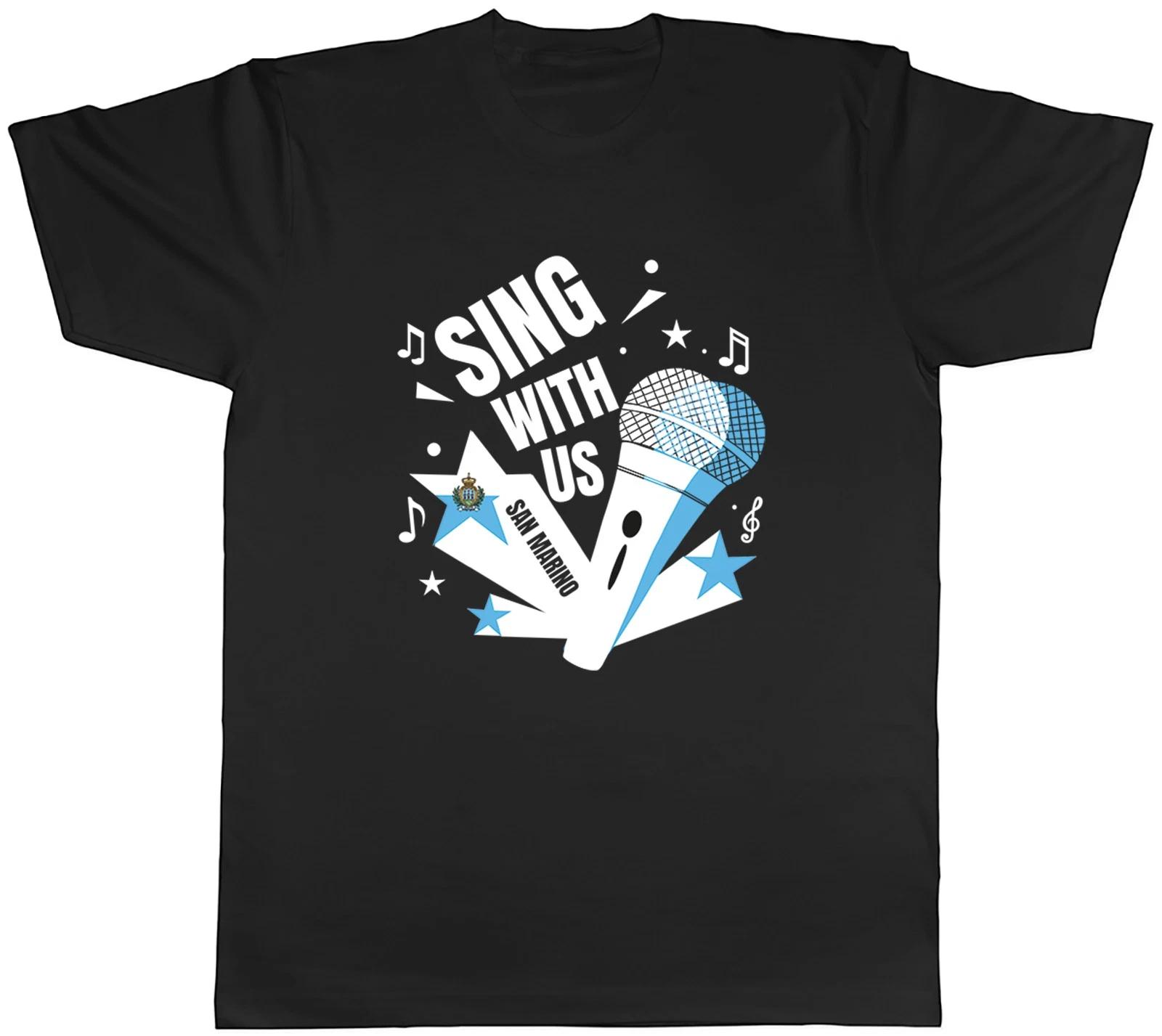 San Marino Music Sing with us Note karaoke Mens T-Shirt Tee Gift Top XL