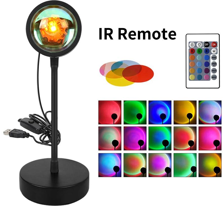 Sunset Ambient Light with Remote Control,16 Lighting Modes,Photography RGB Lamp,Bedroom Party Dinner Decoration,Sunset Shooting