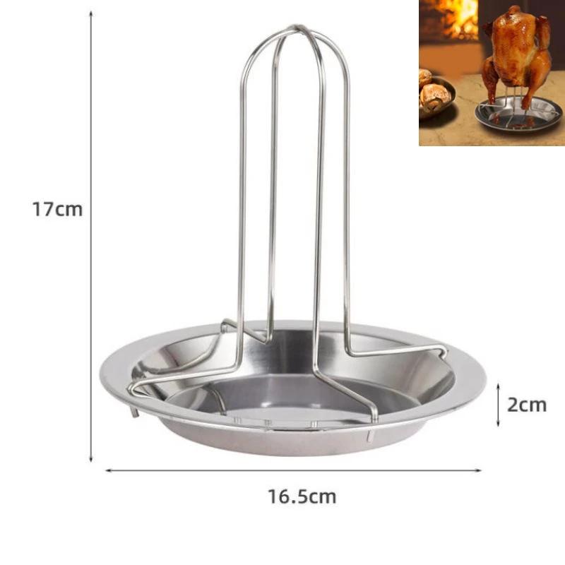 Non-Stick BBQ Rib Rack Stand Barbecue Steaks Racks Stainless Steel Chicken Beef Ribs Grill Black for Gas Smoker BBQ Tools Bbq