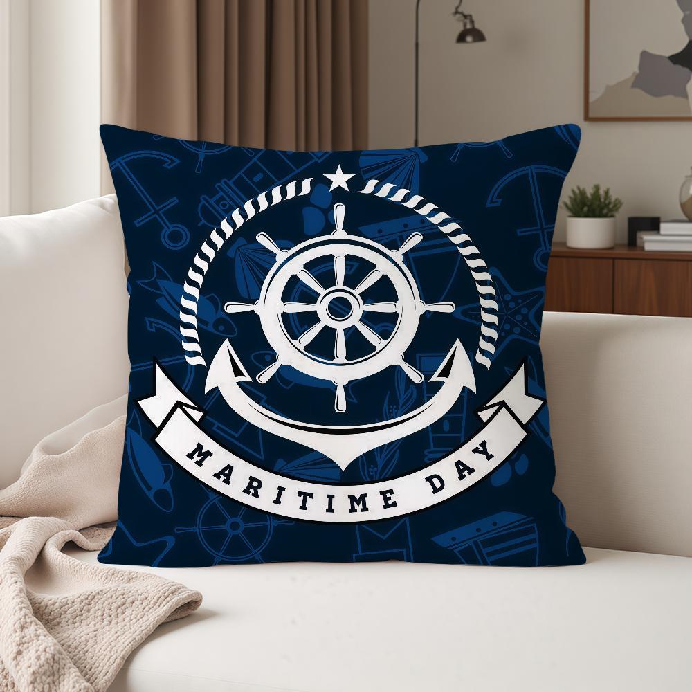 Navigational Anchors Pillow Case Suitable For Bedrooms Living Rooms Cars Home Decoration