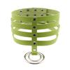 Four Row Rivet PU Leather Choker, Harajuku Punk Circular Ring Street Bar Necklace