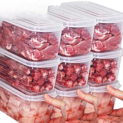 1/2/5/10PCS Boîte de Rangement Empilable Transparente en Plastique pour Réfrigérateur avec Couvercle à Clipser pour l'Organisation des Aliments Frais