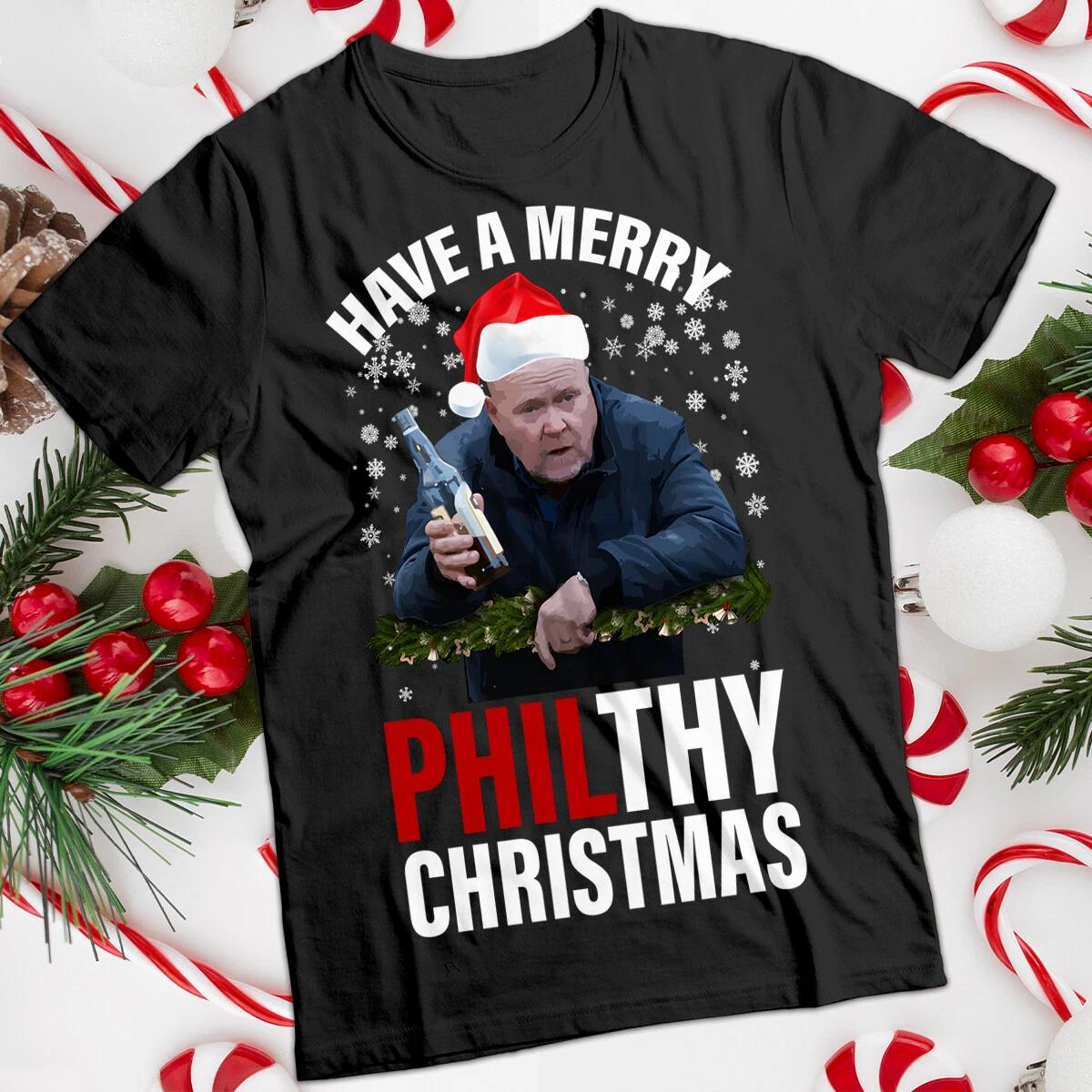 Phil Mitchell Christmas T-Shirt Funny Mens and Womens Tee #MC XL