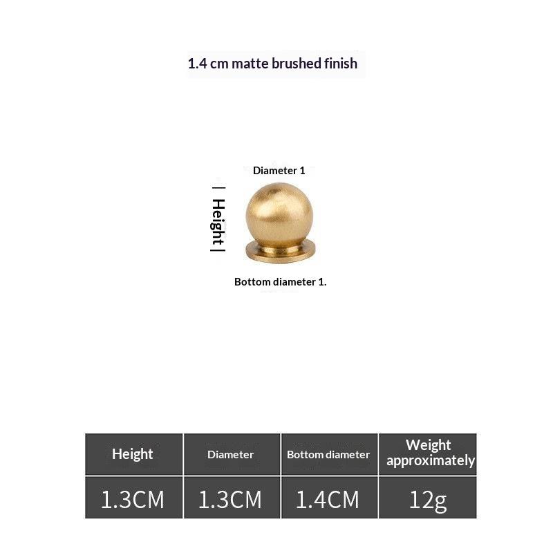 Brass Round Cabinet Knob Single Hole Solid Drawer Pull Matte Antique Bronze Multi Size Knob For Furniture Wardrobe Cupboard