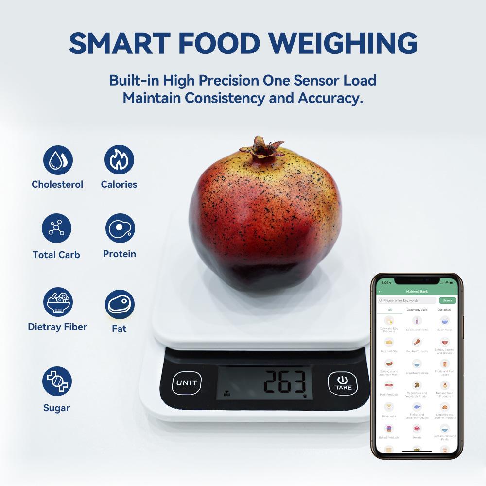 Portable cross-border high-precision kitchen scale Household small Bluetooth food scale Convenient kitchen scale