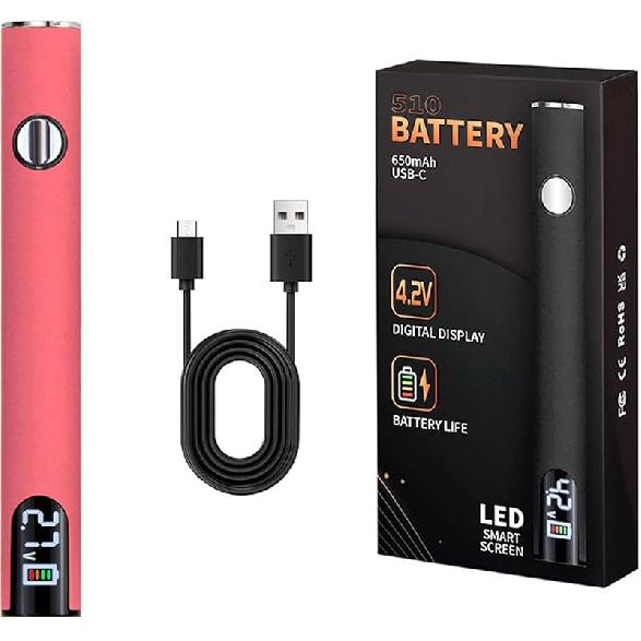 Cordless Soldering Iron - 510 Threaded Battery Pen, 650mAh USB Rechargeable,  , Adjustable , Portable Soldering Kit for  Board (Pink)