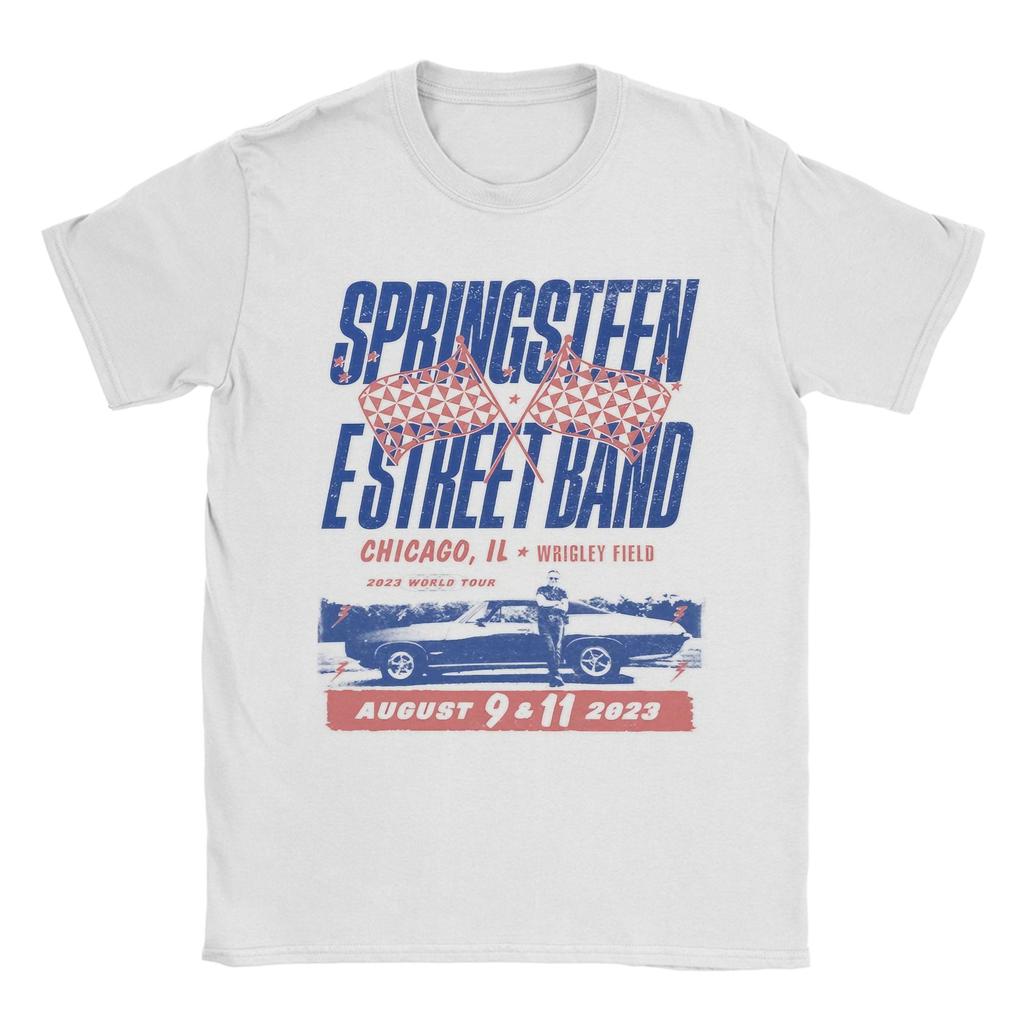 Bruces Springsteens  The E Street Band Tour T Shirts Pure Cotton Vintage T-Shirts Crewneck Tee Shirt Short Sleeve Tops Plus Size