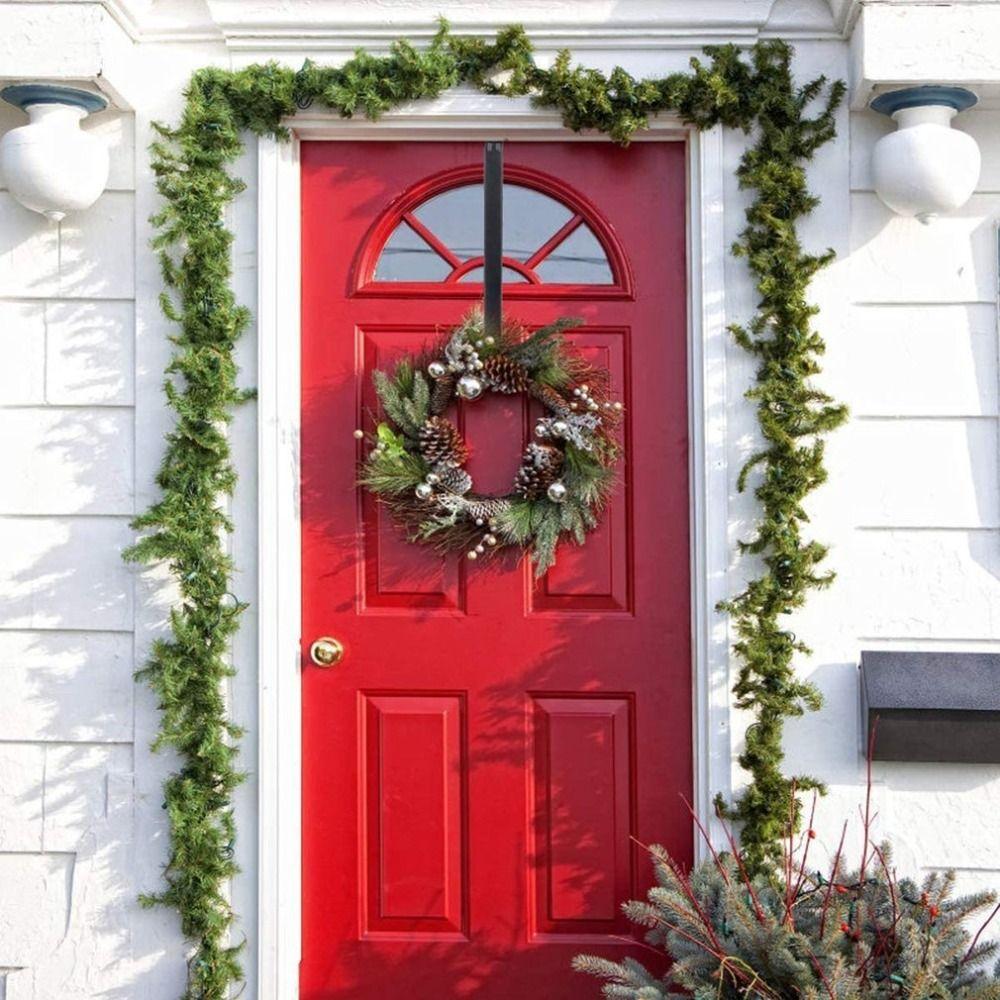 Metal Wreath Hook Retractable Wreath Door Hanger Multifunctional Adjustable Garland Hanger Bag