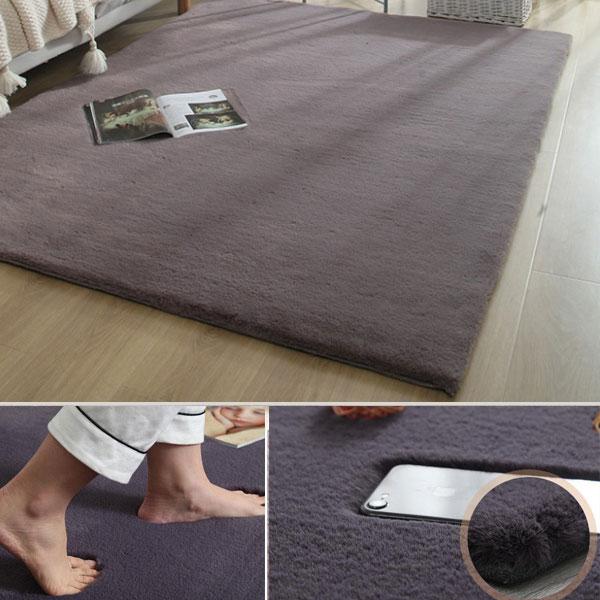 Imitation Rabbit Fur Carpet Comfortable Soft Plush Rug Modern Simple Bedroom/living Room Balcony Cushion Solid Color Sofa Mat
