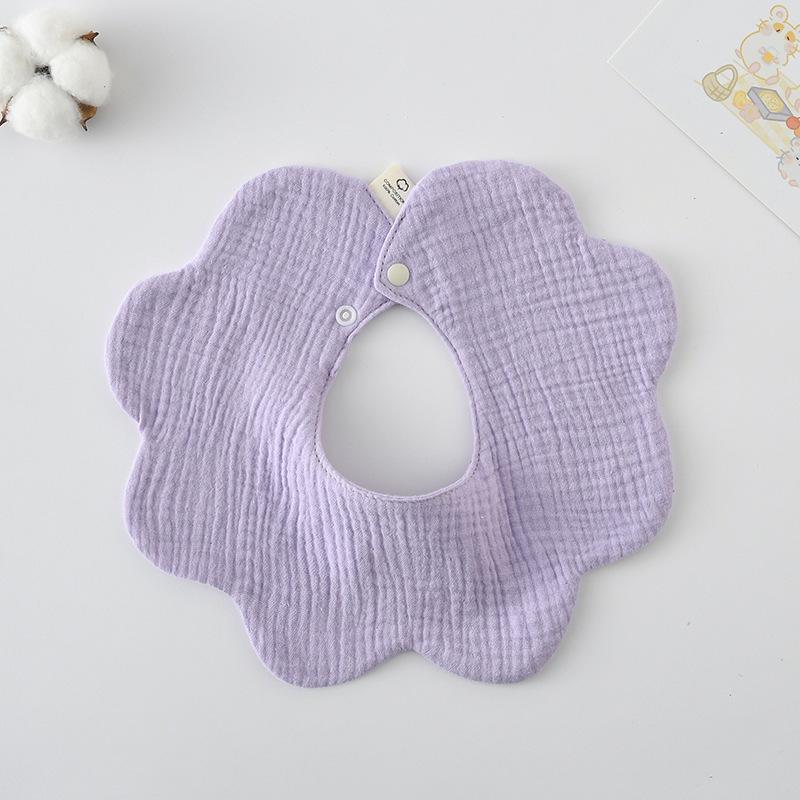 Śliniak dla niemowląt z czystej bawełny w stylu koreańskim, jednolity kolor, dwustronny, zapobiegający ulewaniu, Klasa A