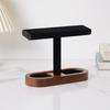 Space-saving Wooden Jewelry Organizer T-bar Design Watch Display Stand  Home Use