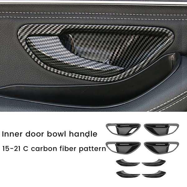 8pcs Inner Door Handle Cover Stickers for 15-21 Mercedes-Benz C-Class W205