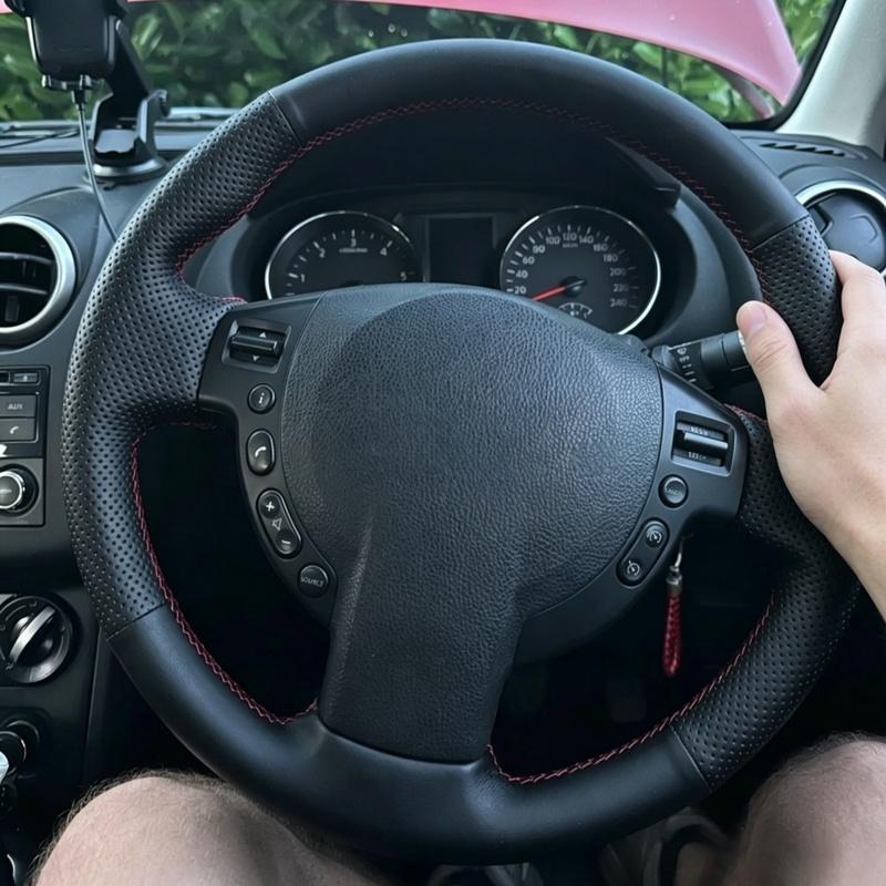 Hand Stitched Artificial Leather Steering Wheel Cover For Nissan Qashqai 2007-2015 Rogue X-Trail 2008-2013 Sentra 2007-2012