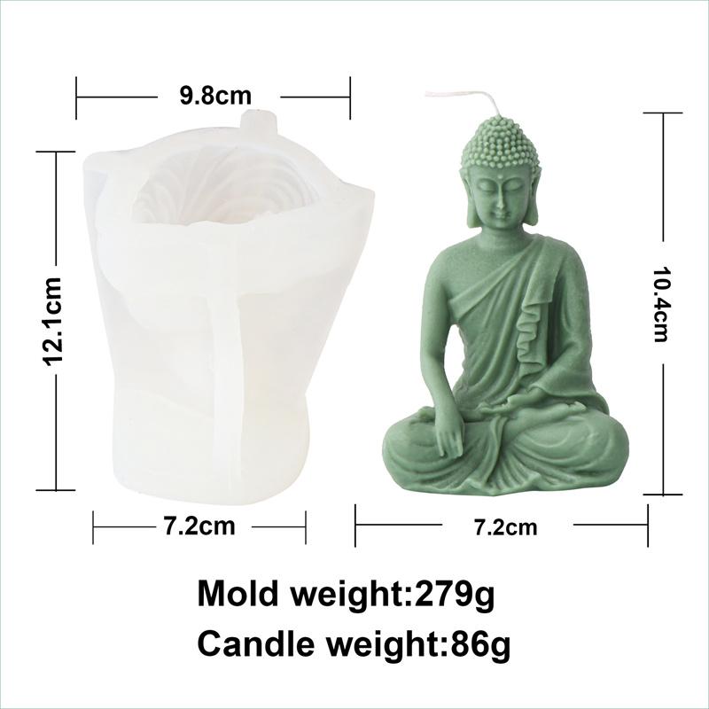 3D Multiform Buddha Silicone Candle Mold Amitabha Buddha Gypsum Mold Handmade Soap Incense Mold Religion Home Crafts Ornaments
