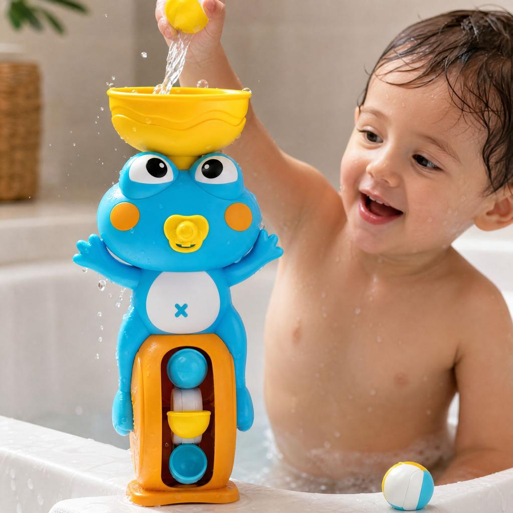 Track Spinning Bath Toy for Toddlers and Kids, Fun Bathtub Toy with Rotating Track